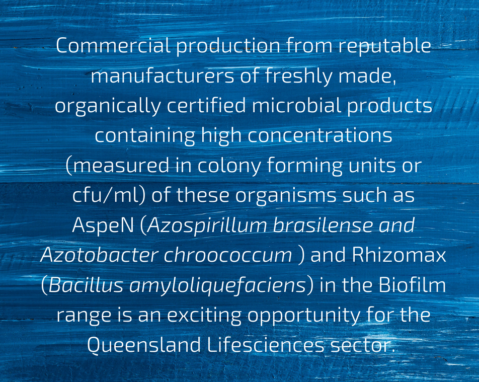 commercial production of microbials is an exciting opportunity for reef safe fertilising